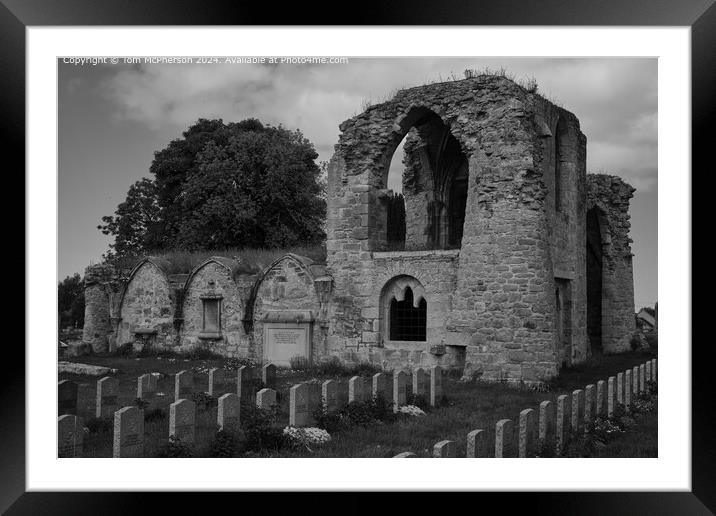Kinloss Abbey Ruin  Framed Mounted Print by Tom McPherson