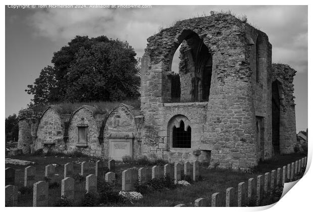 Kinloss Abbey Ruin  Print by Tom McPherson