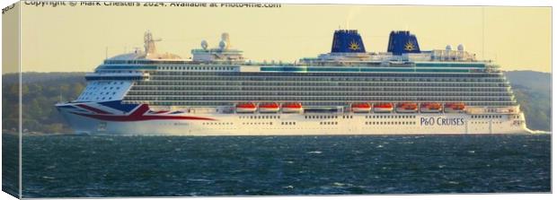Britannia cruise ship taken from Southsea Canvas Print by Mark Chesters