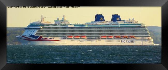 Britannia cruise ship taken from Southsea Framed Print by Mark Chesters