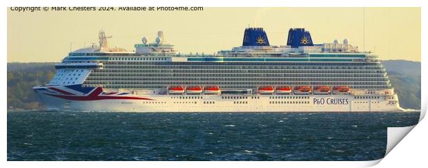 Britannia cruise ship taken from Southsea Print by Mark Chesters