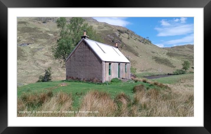 Staoineag Bothy 1 Framed Mounted Print by Lee Osborne