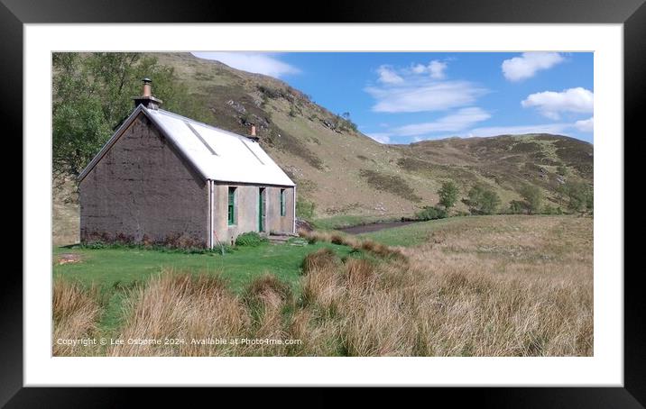Staoineag Bothy 2 Framed Mounted Print by Lee Osborne
