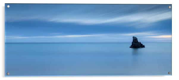 Garry Beach Sea Stack In The Blue Hour Acrylic by Phil Durkin DPAGB BPE4