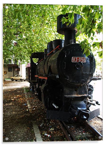 OLD LOCOMOTIVE Acrylic by radoslav rundic