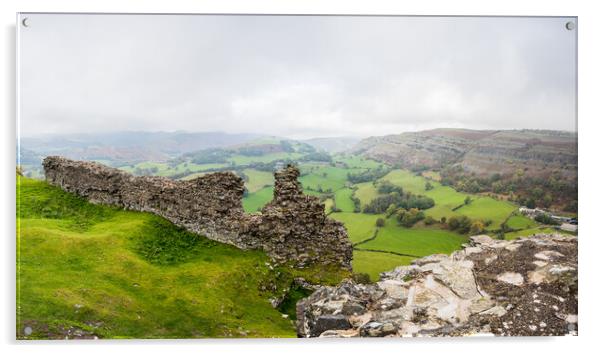 Dinas Bran Castle Landscape Acrylic by Jason Wells