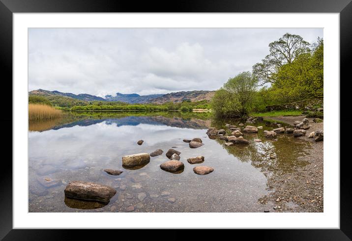 Langdale Valley Elterwater Reflection Framed Mounted Print by Jason Wells