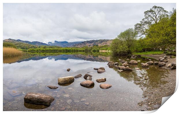 Langdale Valley Elterwater Reflection Print by Jason Wells