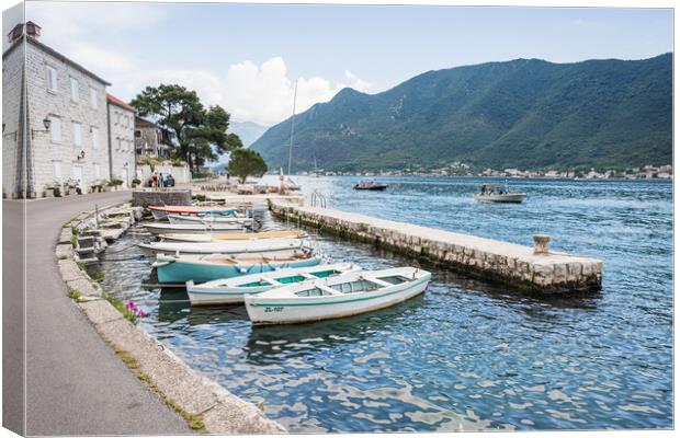 Kotor Bay Blue Waters Canvas Print by Jason Wells