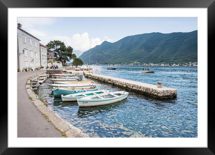Kotor Bay Blue Waters Framed Mounted Print by Jason Wells