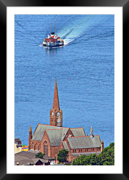 PS Waverley Approaching Largs Framed Mounted Print by Allan Durward Photography