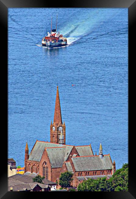 PS Waverley Approaching Largs Framed Print by Allan Durward Photography