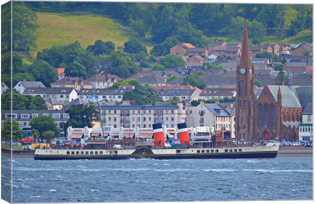 Paddle Steamer Waverley at Largs Scotland Canvas Print by Allan Durward Photography