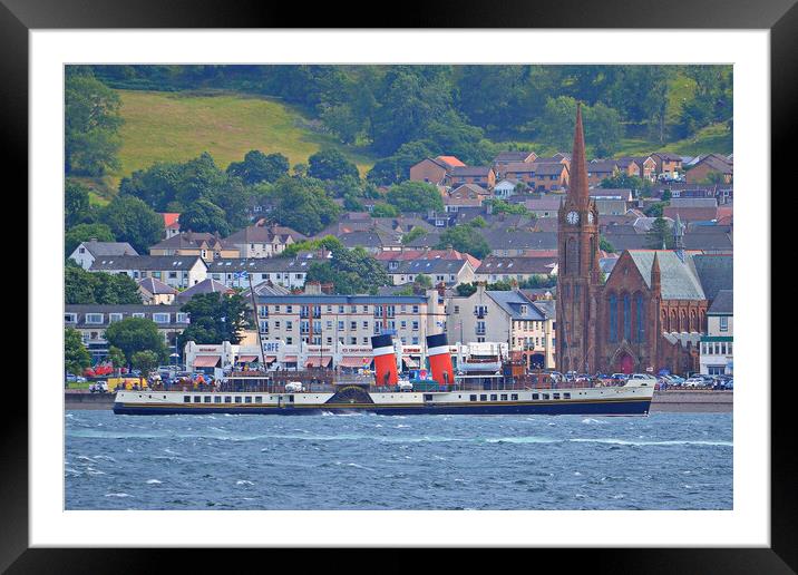 Paddle Steamer Waverley at Largs Scotland Framed Mounted Print by Allan Durward Photography