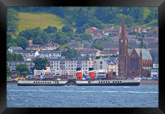 Paddle Steamer Waverley at Largs Scotland Framed Print by Allan Durward Photography