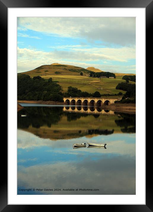 Hope Valley Bridge Reflection Framed Mounted Print by Davies P