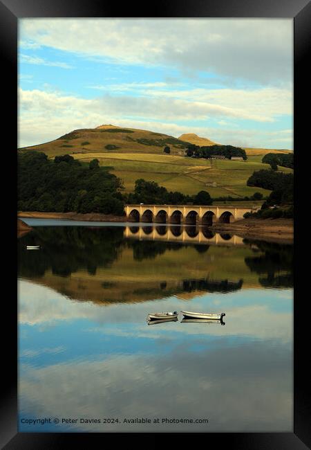 Hope Valley Bridge Reflection Framed Print by Davies P
