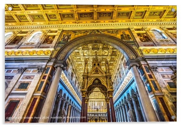 St. Paul's Tomb Ciborium Rome Acrylic by William Perry