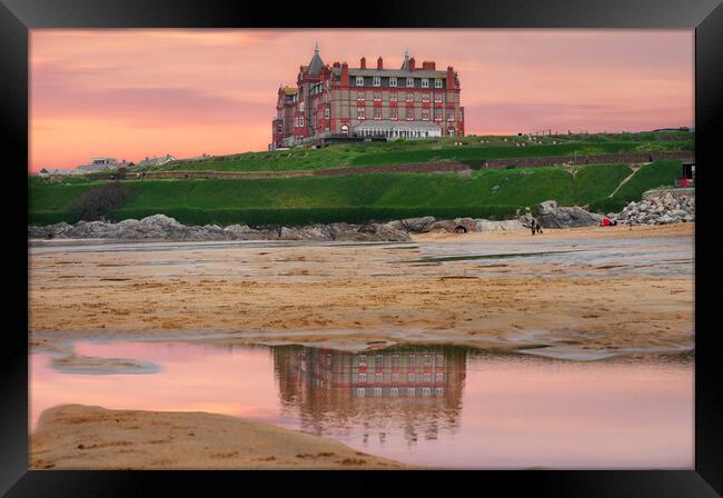 The Headland Hotel Newquay Framed Print by Alison Chambers
