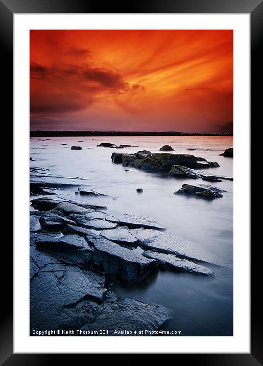 Seton Sands Sunset Framed Mounted Print by Keith Thorburn EFIAP/b