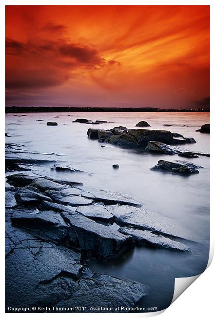 Seton Sands Sunset Print by Keith Thorburn EFIAP/b