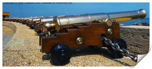 Cowes copper starting cannons  Print by Mark Chesters