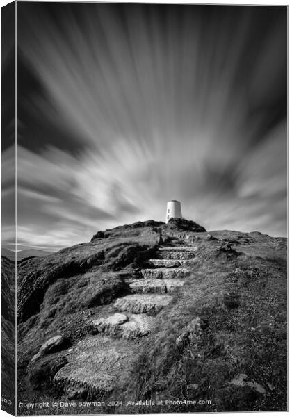 Path to Twr Mawr Lighthouse Canvas Print by Dave Bowman