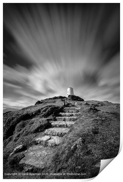Path to Twr Mawr Lighthouse Print by Dave Bowman