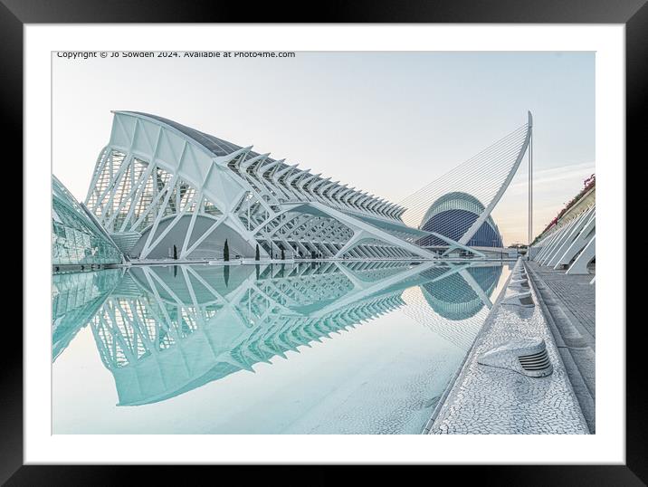 Valencia Architecture Reflections Framed Mounted Print by Jo Sowden
