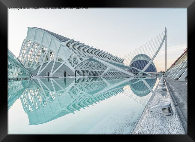 Valencia Architecture Reflections Framed Print by Jo Sowden