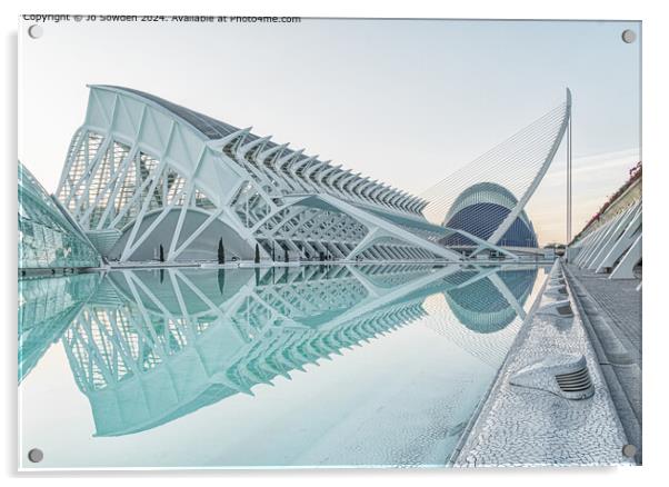 Valencia Architecture Reflections Acrylic by Jo Sowden