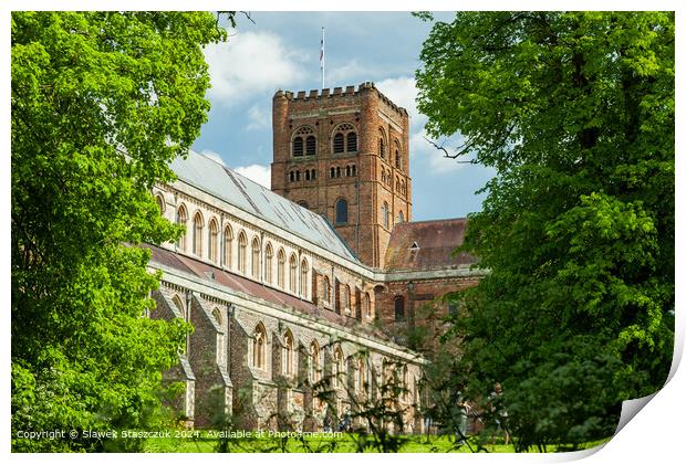 St Albans Cathedral Print by Slawek Staszczuk