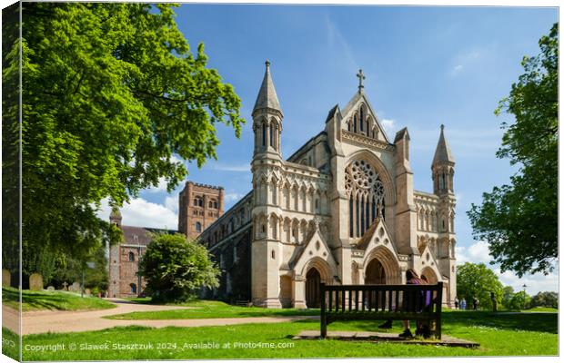 St Albans Cathedral Canvas Print by Slawek Staszczuk