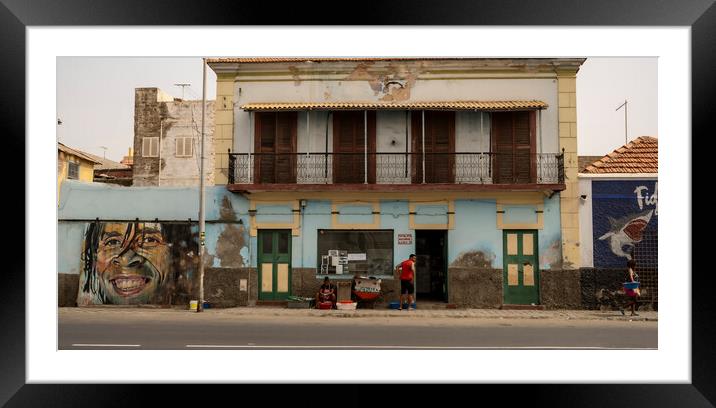 Street Life Cape Verde Framed Mounted Print by David French