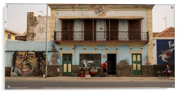 Street Life Cape Verde Acrylic by David French