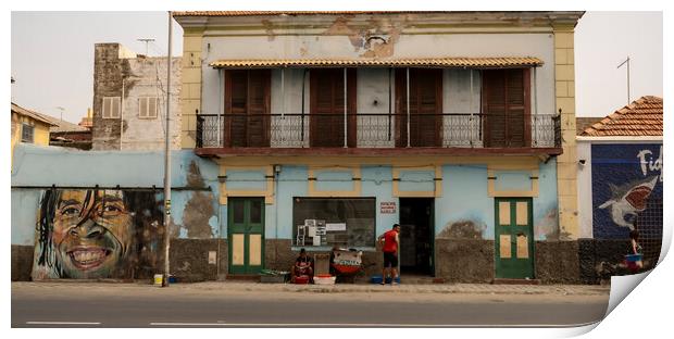 Street Life Cape Verde Print by David French