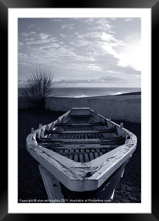 The old boat Framed Mounted Print by alan willoughby