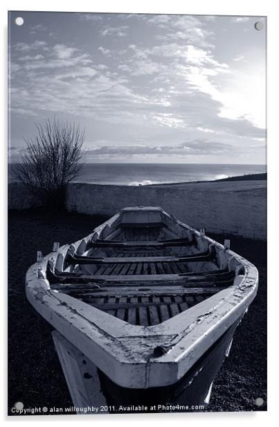 The old boat Acrylic by alan willoughby