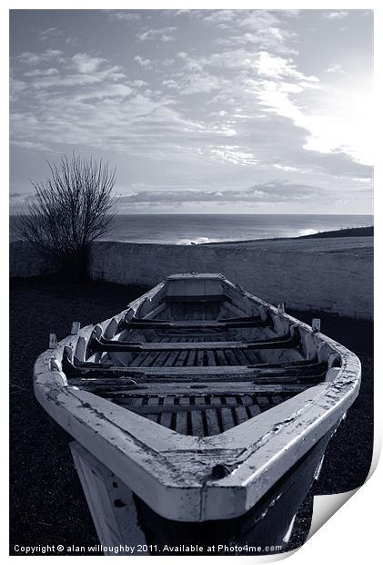 The old boat Print by alan willoughby