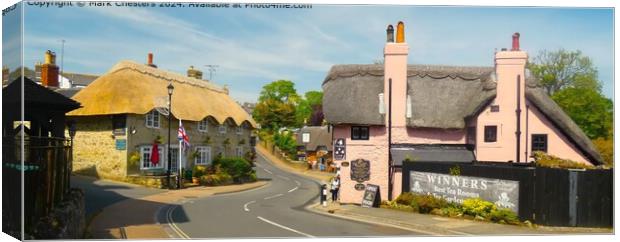 Shanklin Old Village Thatched Street Canvas Print by Mark Chesters