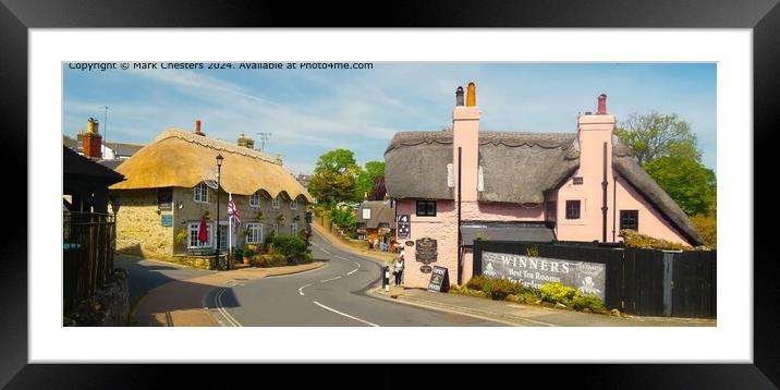 Shanklin Old Village Thatched Street Framed Mounted Print by Mark Chesters