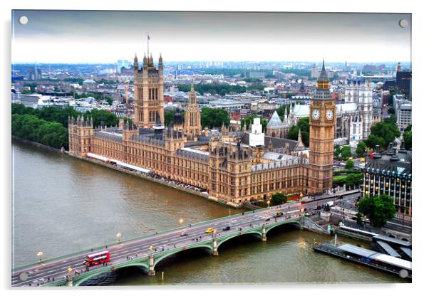 London Cityscape Big Ben Acrylic by Andy Evans Photos