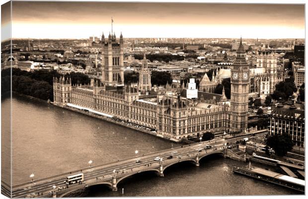 Big Ben Westminster Bridge London Canvas Print by Andy Evans Photos