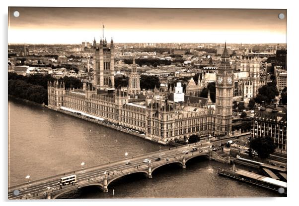 Big Ben Westminster Bridge London Acrylic by Andy Evans Photos