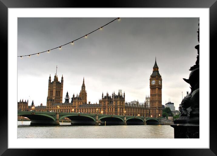 Westminster Bridge Cityscape London Framed Mounted Print by Andy Evans Photos