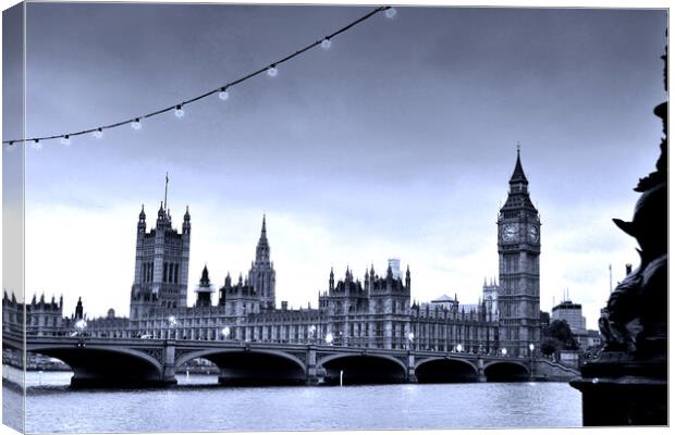 Westminster Bridge Big Ben Cityscape Canvas Print by Andy Evans Photos