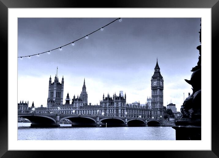 Westminster Bridge Big Ben Cityscape Framed Mounted Print by Andy Evans Photos