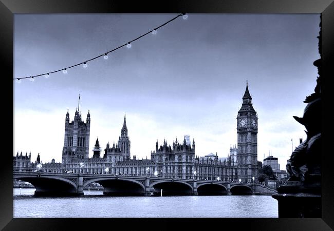 Westminster Bridge Big Ben Cityscape Framed Print by Andy Evans Photos
