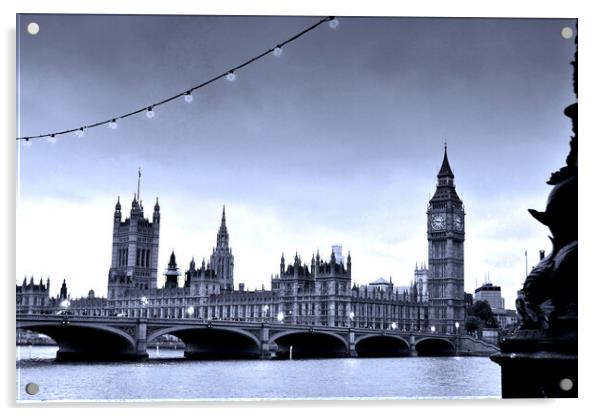 Westminster Bridge Big Ben Cityscape Acrylic by Andy Evans Photos
