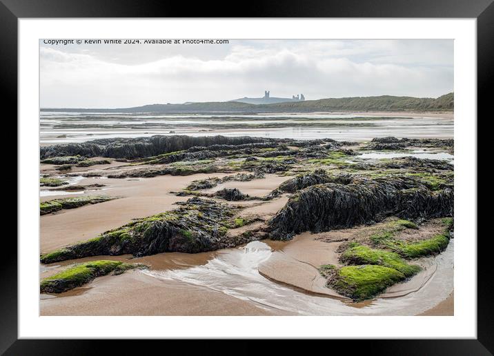 Dunstanburgh Castle Sea View Framed Mounted Print by Kevin White